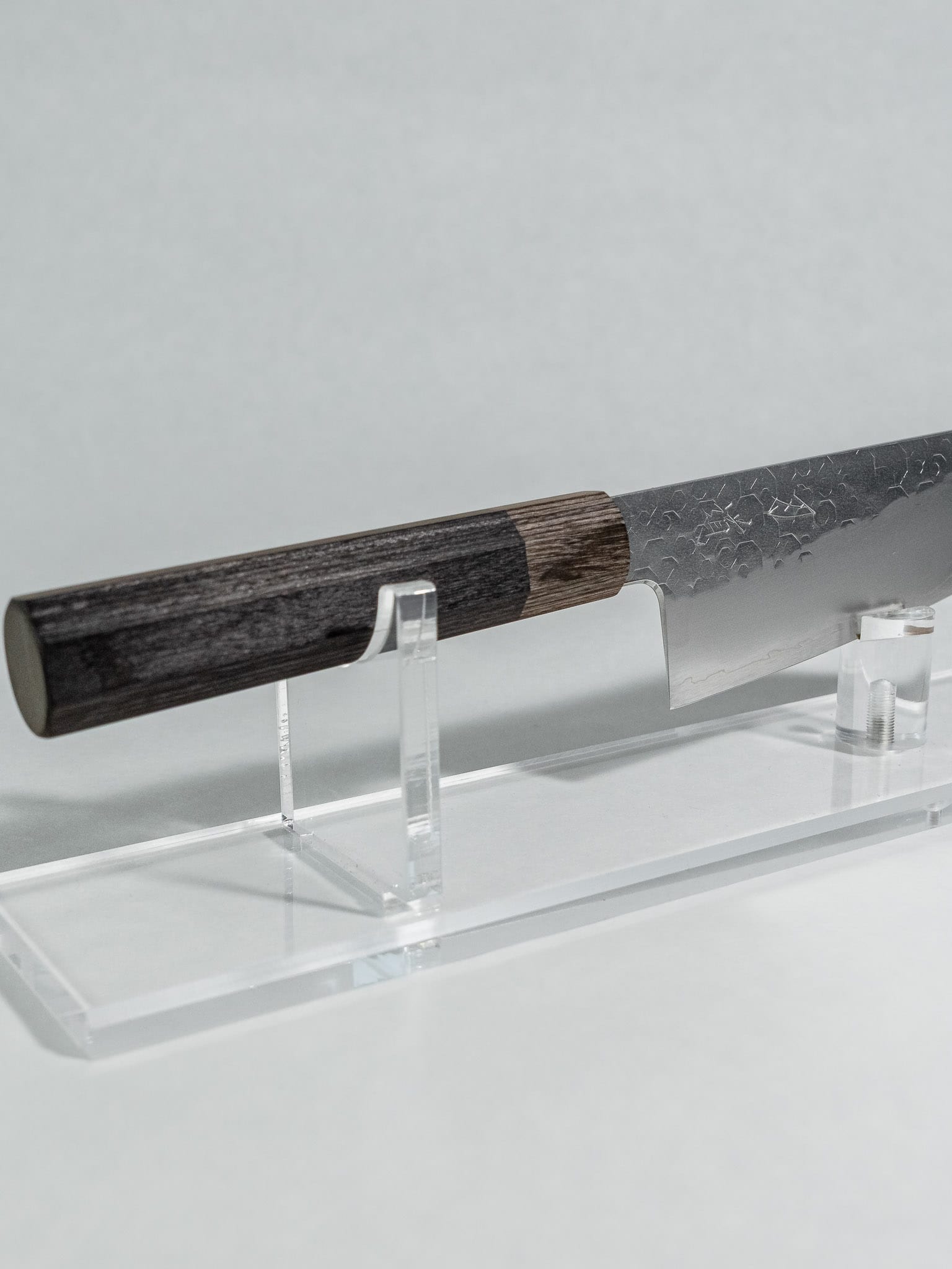 Black Pakka wood  octagonal handle of Hado Shiosai Ko-Bunka 135mm