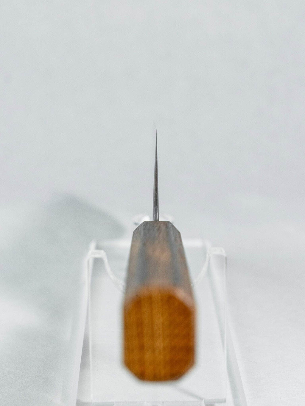 High carbon steel Nakiri knife with thin edge grind for precise vegetable cutting