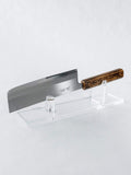 OUL 165mm Nakiri knife with White #1 carbon steel core