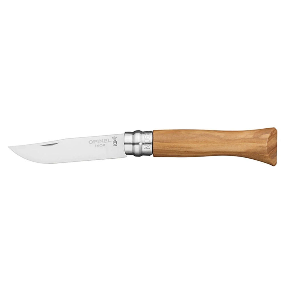 No.06 Stainless Steel Folding Knife with an Olivewood handle
