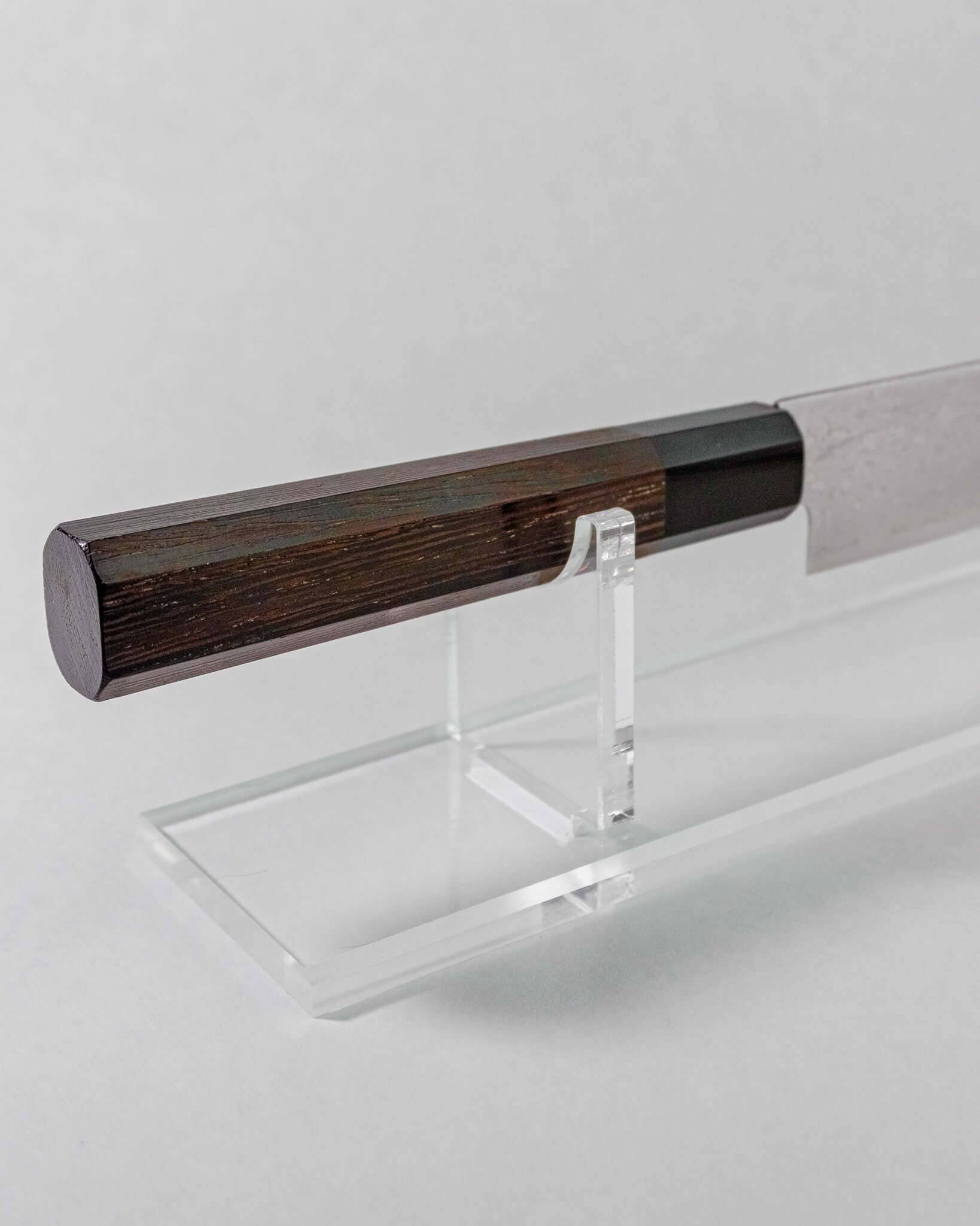 Octagonal wenge wood handle with buffalo horn ferrule