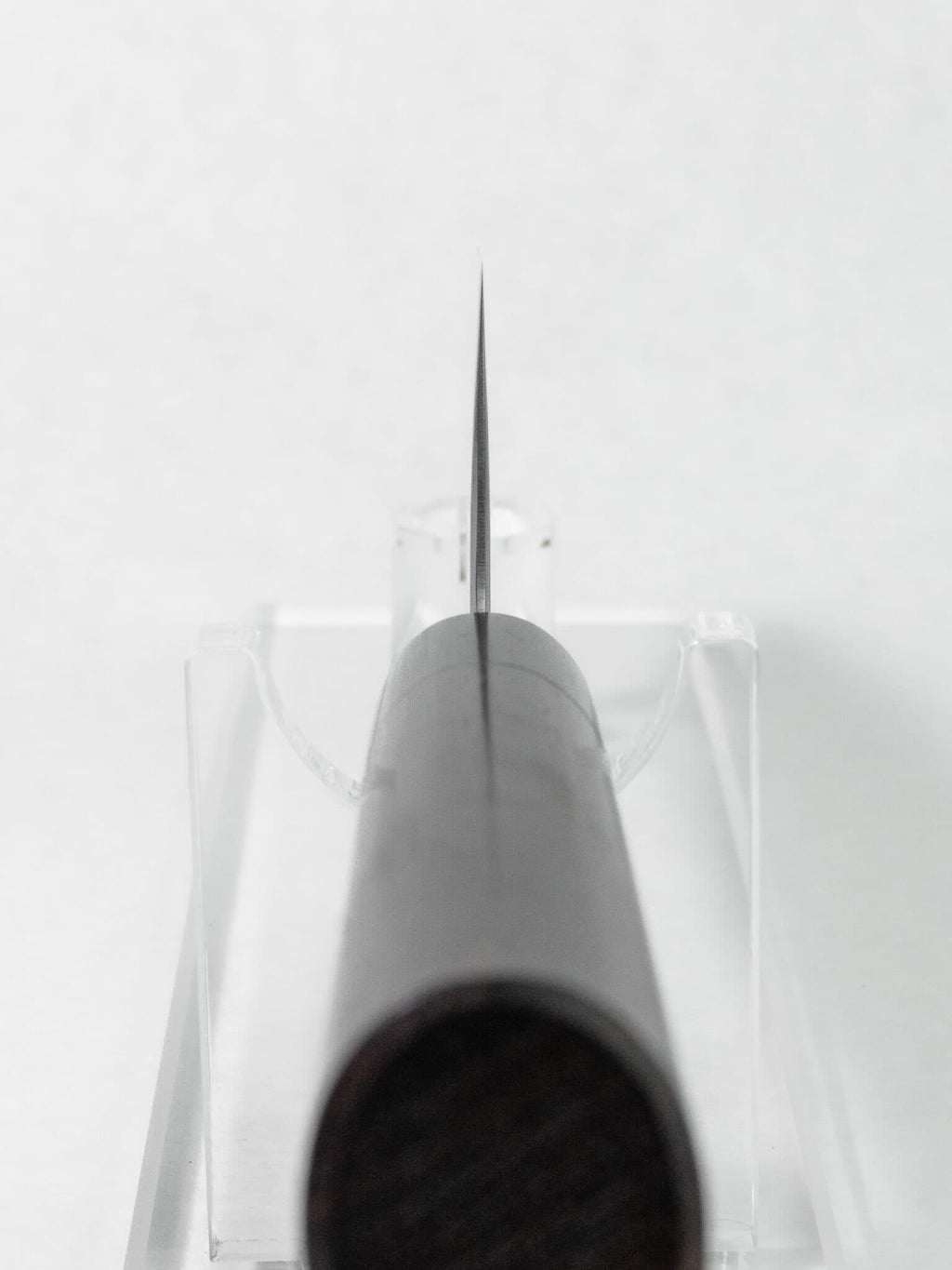 Tsunehisa Santoku knife rounded choil and heel detail