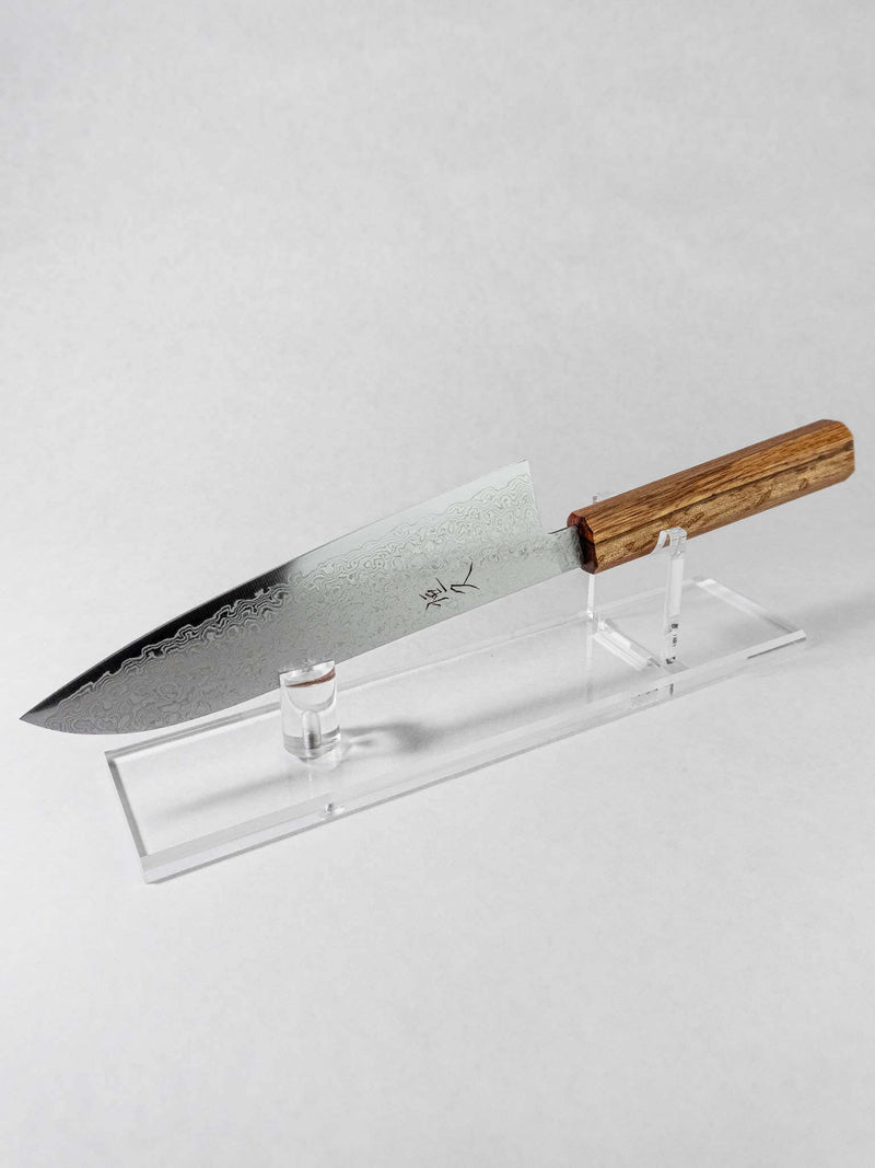 Tsunehisa ZA-18 Damascus santoku knife 185mm full view
