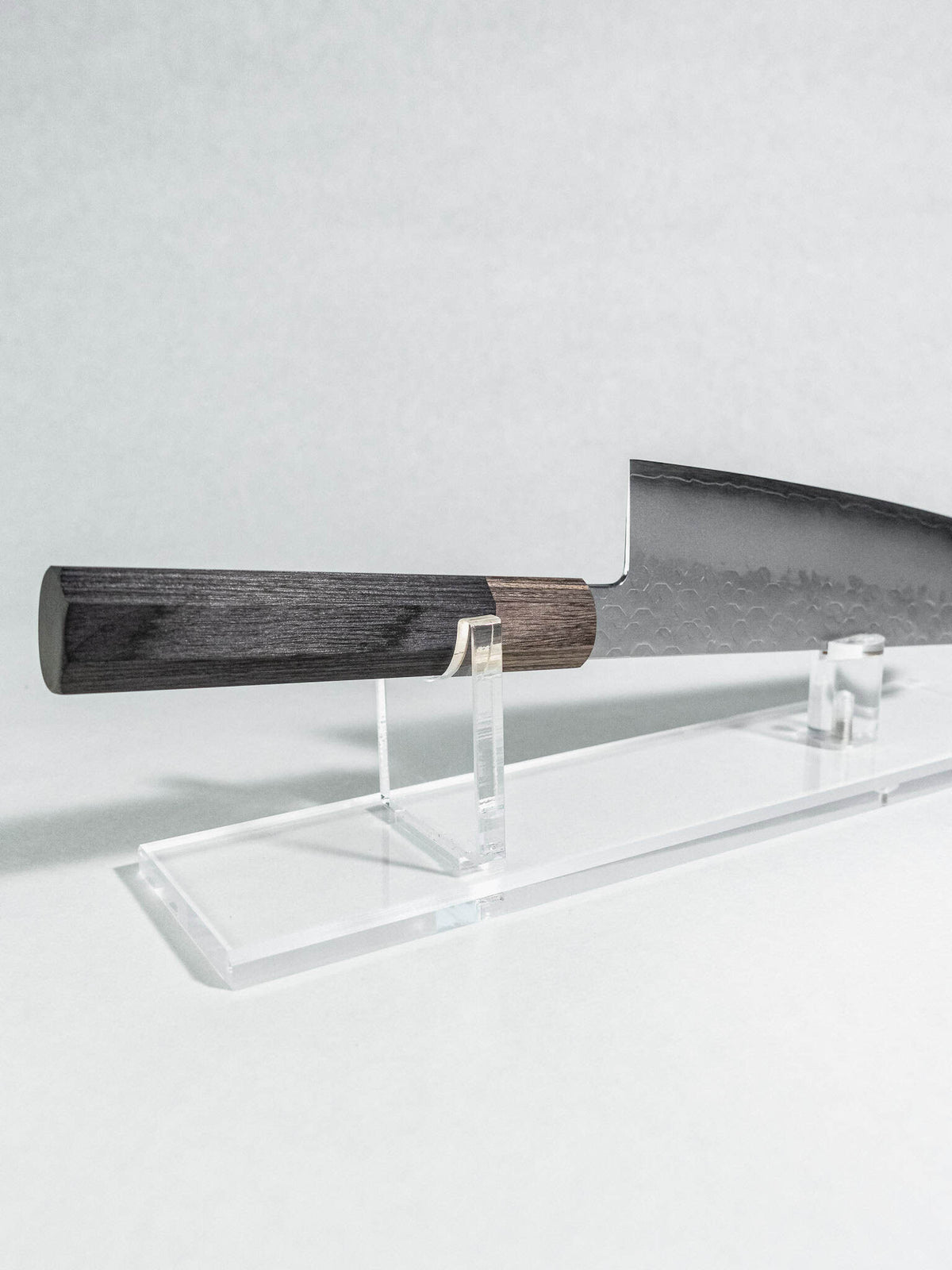 Hado Shiosai Bunka 180mm knife with grey pakka wood ferrule