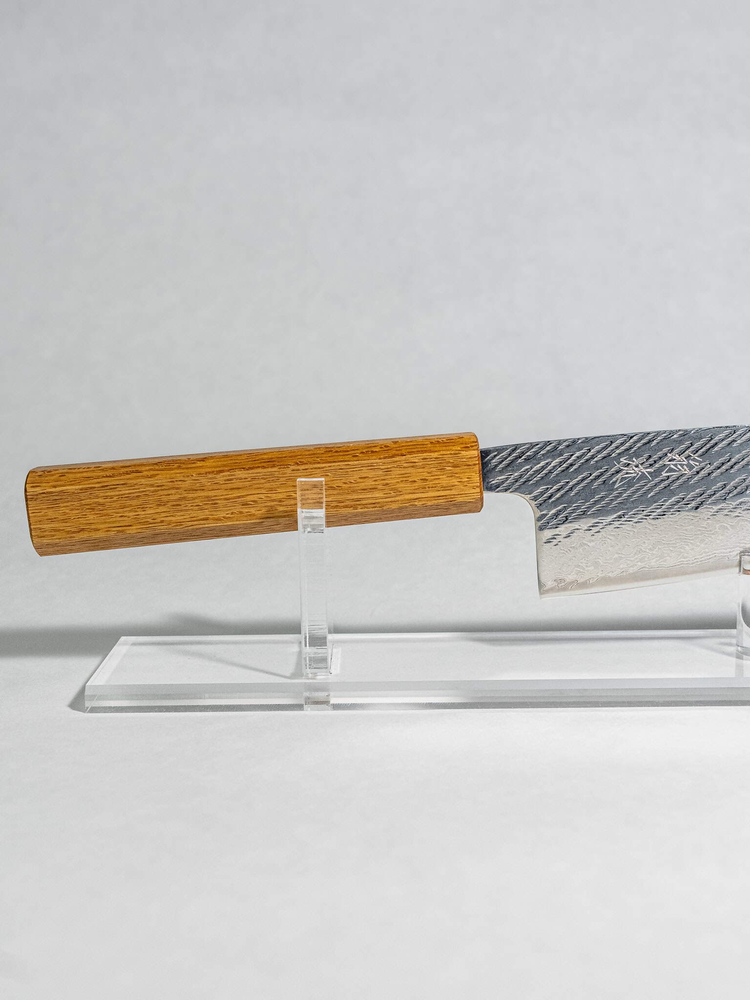 OUL AUS-10A Santoku knife with octagonal oak handle