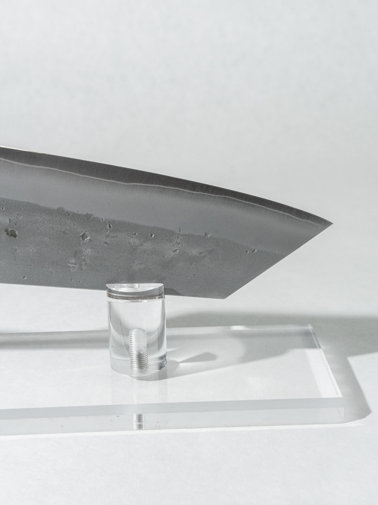 K-tip detail on Japanese Bunka chef knife