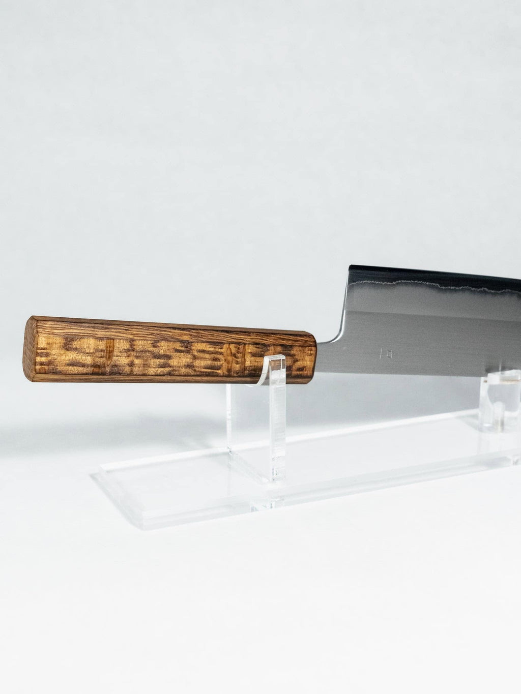 OUL Nakiri knife with octagonal darkened oak handle