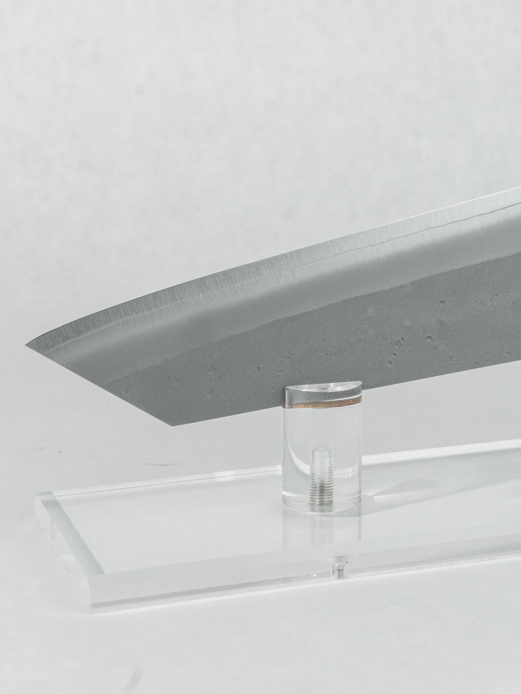 K-tip detail of the OUL 210mm Kiritsuke knife