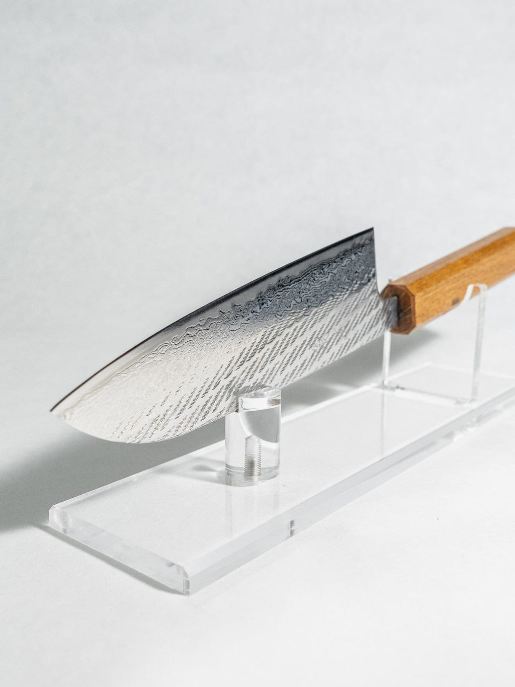 Japanese Santoku knife with Nawame textured blade finish