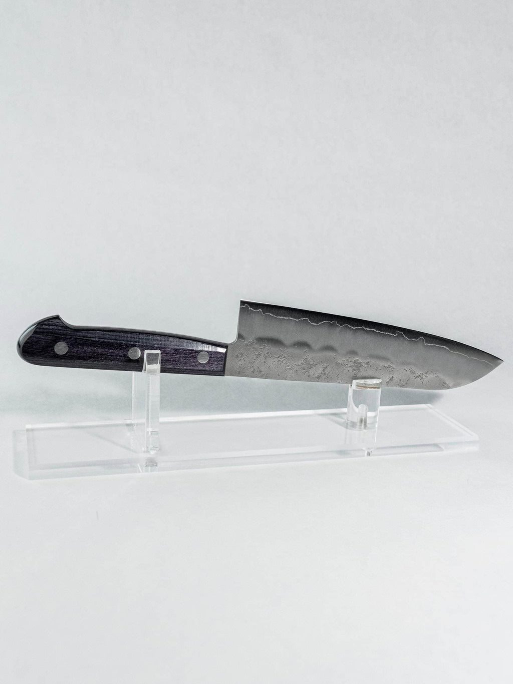 Japanese Santoku knife with Nashiji pear skin blade finish