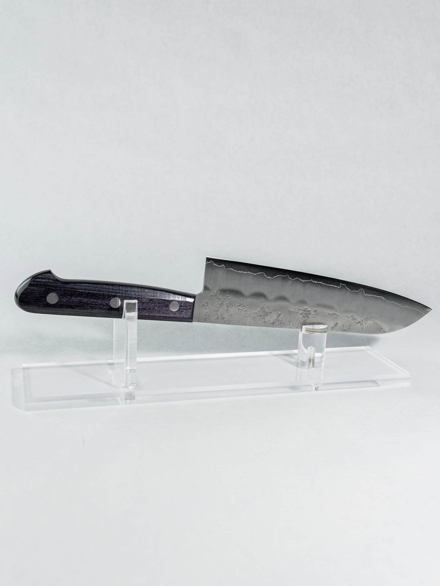 Japanese Santoku knife with Nashiji pear skin blade finish