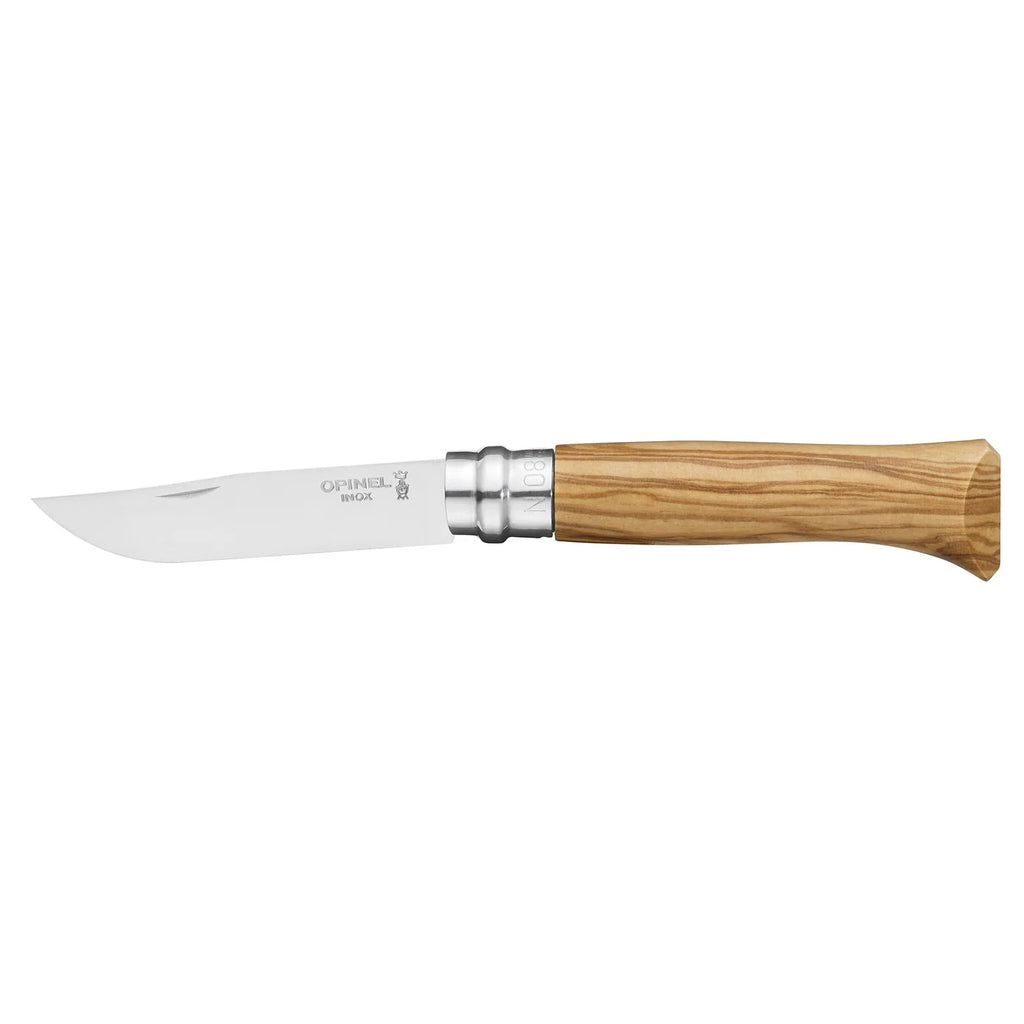Opinel // No.08 Stainless Steel Folding Knife // Olivewood