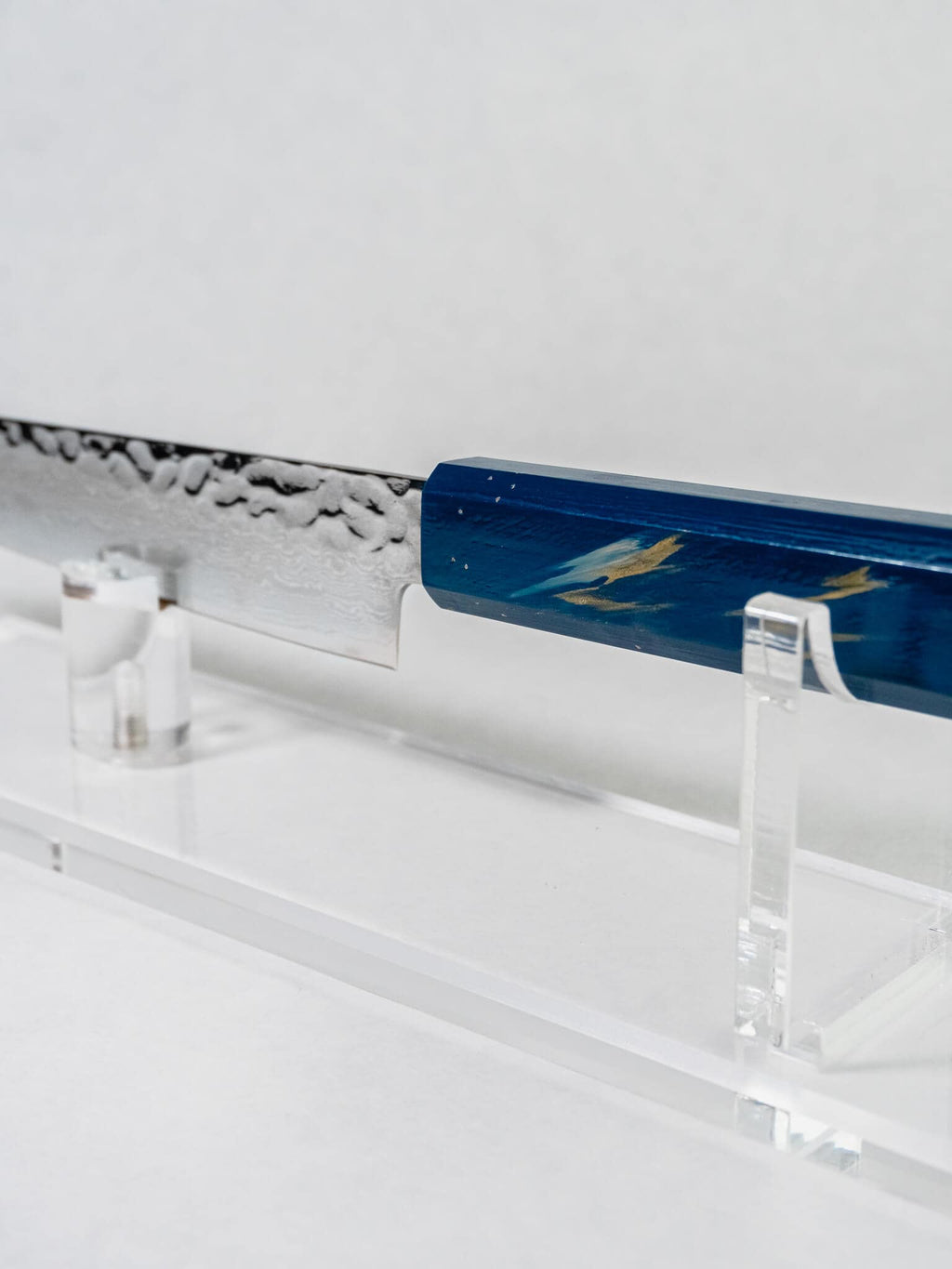 Ergonomic handle grip view of Japanese petty knife