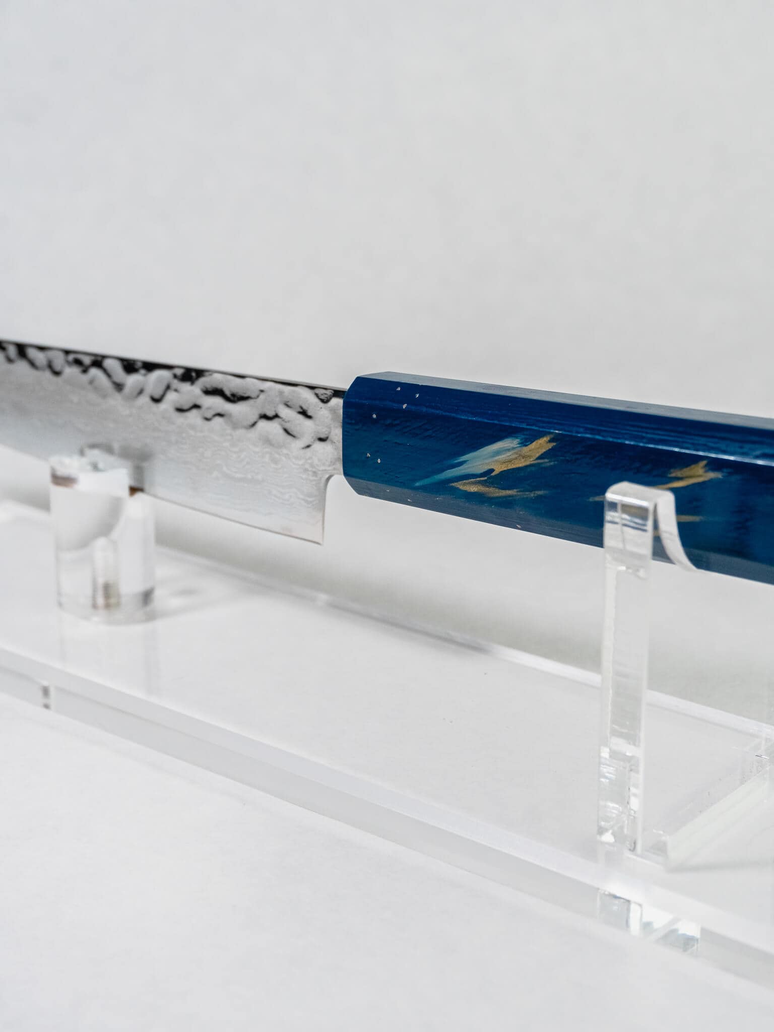 Ergonomic handle grip view of Japanese petty knife