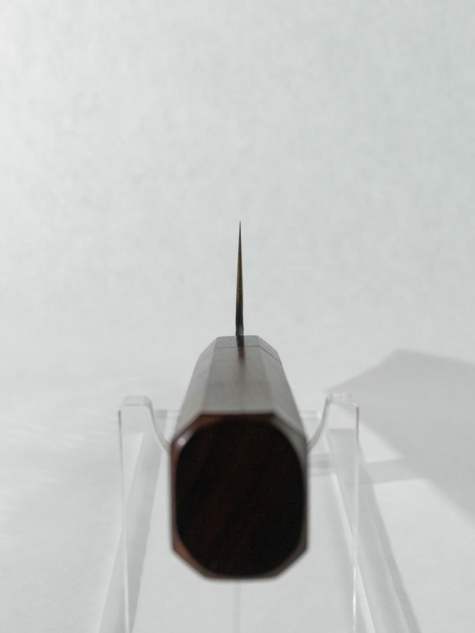 Choil view highlighting thin grind and sturdy geometry.