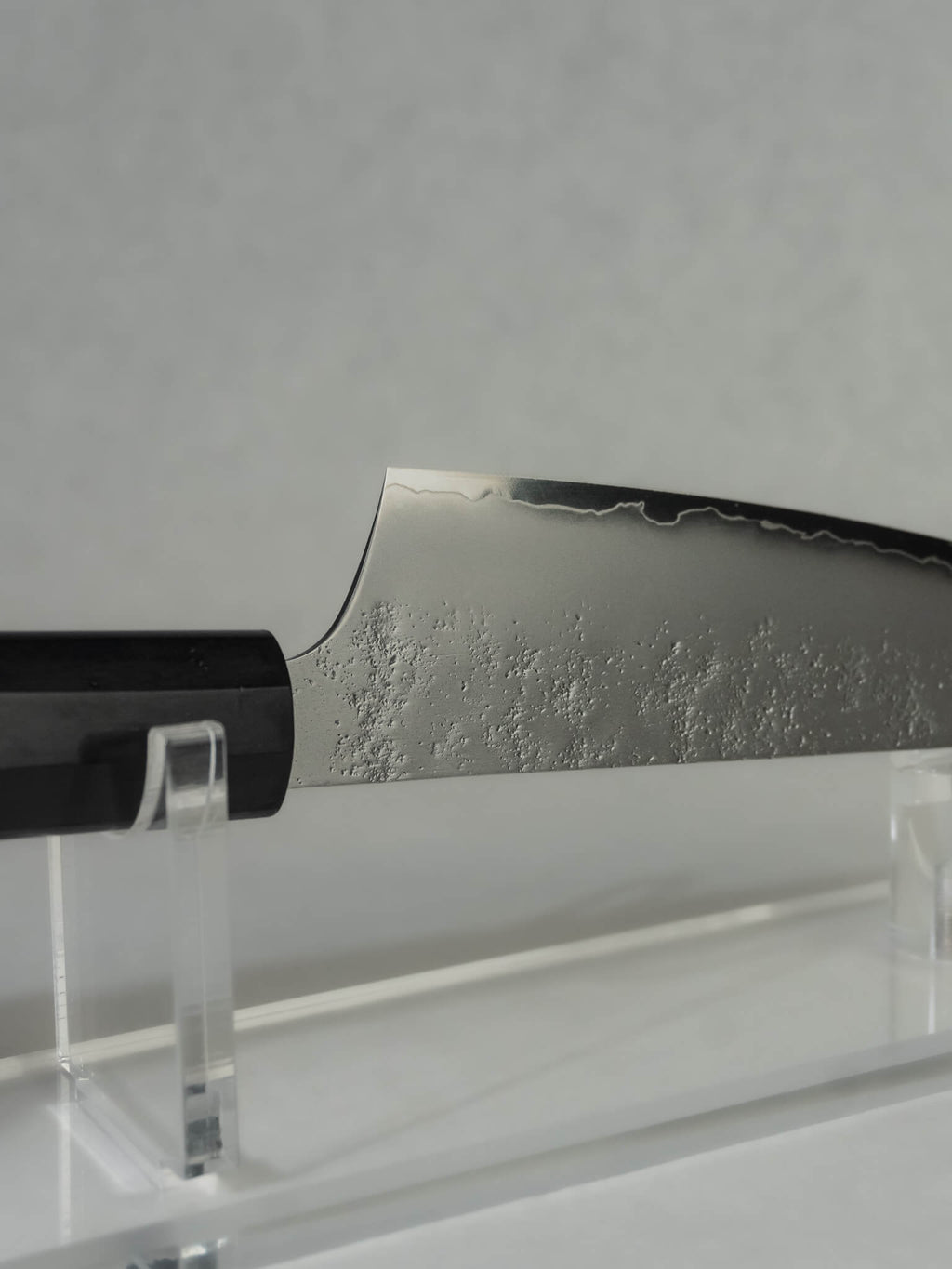 Japanese Kengata knife with nashiji stainless cladding