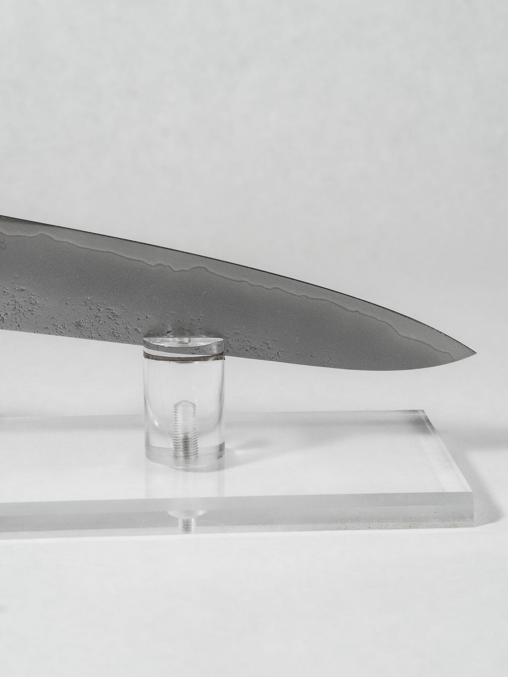 Sharp tip of Sakai Takayuki Japanese petty knife for performing detailed trimming and precision cutting
