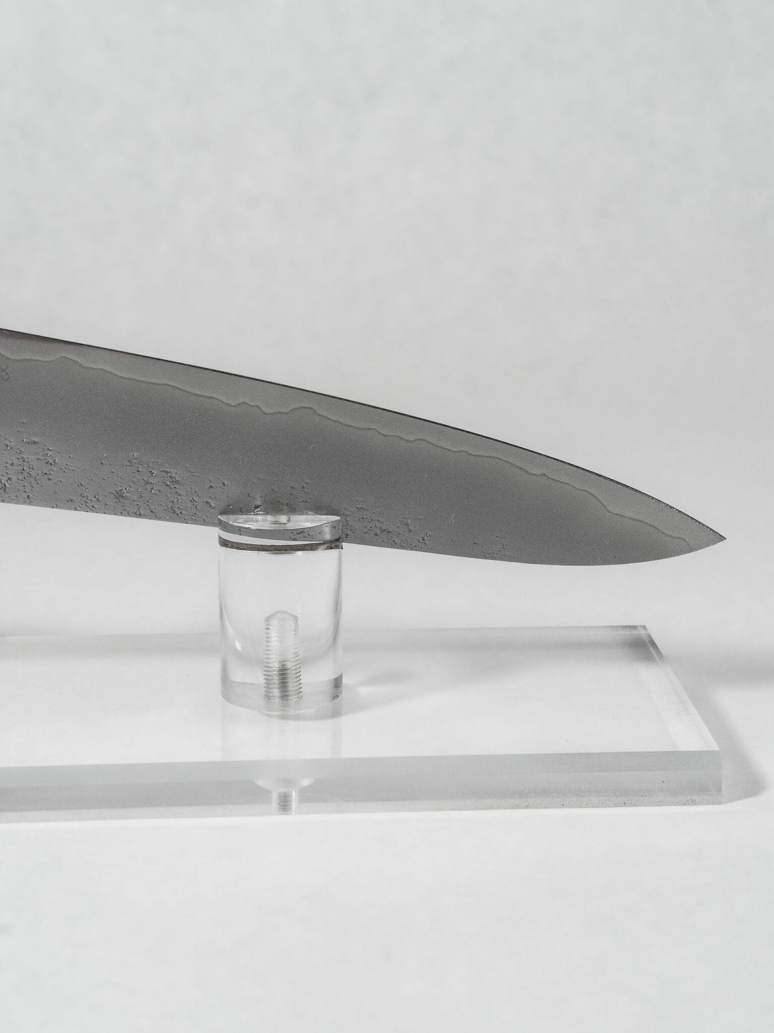 Sharp tip of Sakai Takayuki Japanese petty knife for performing detailed trimming and precision cutting
