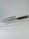 Full profile of Sakai Takayuki Santoku knife with VG-10 stainless steel blade