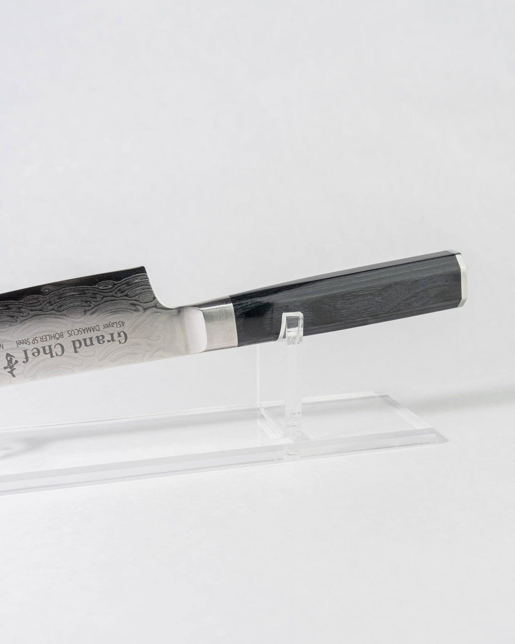 Seigaiha wave Damascus pattern on Sujihiki grand chef series' blade