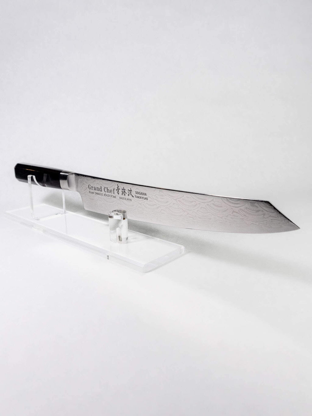 Spine profile of Sakai Takayuki Sujihiki detailing the long blade and kengata shaped tip.