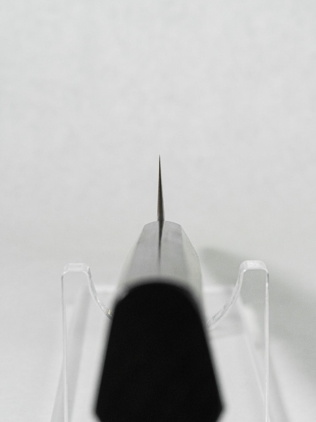 Choil view showing thin grind of Sakai Takayuki sujihiki knife