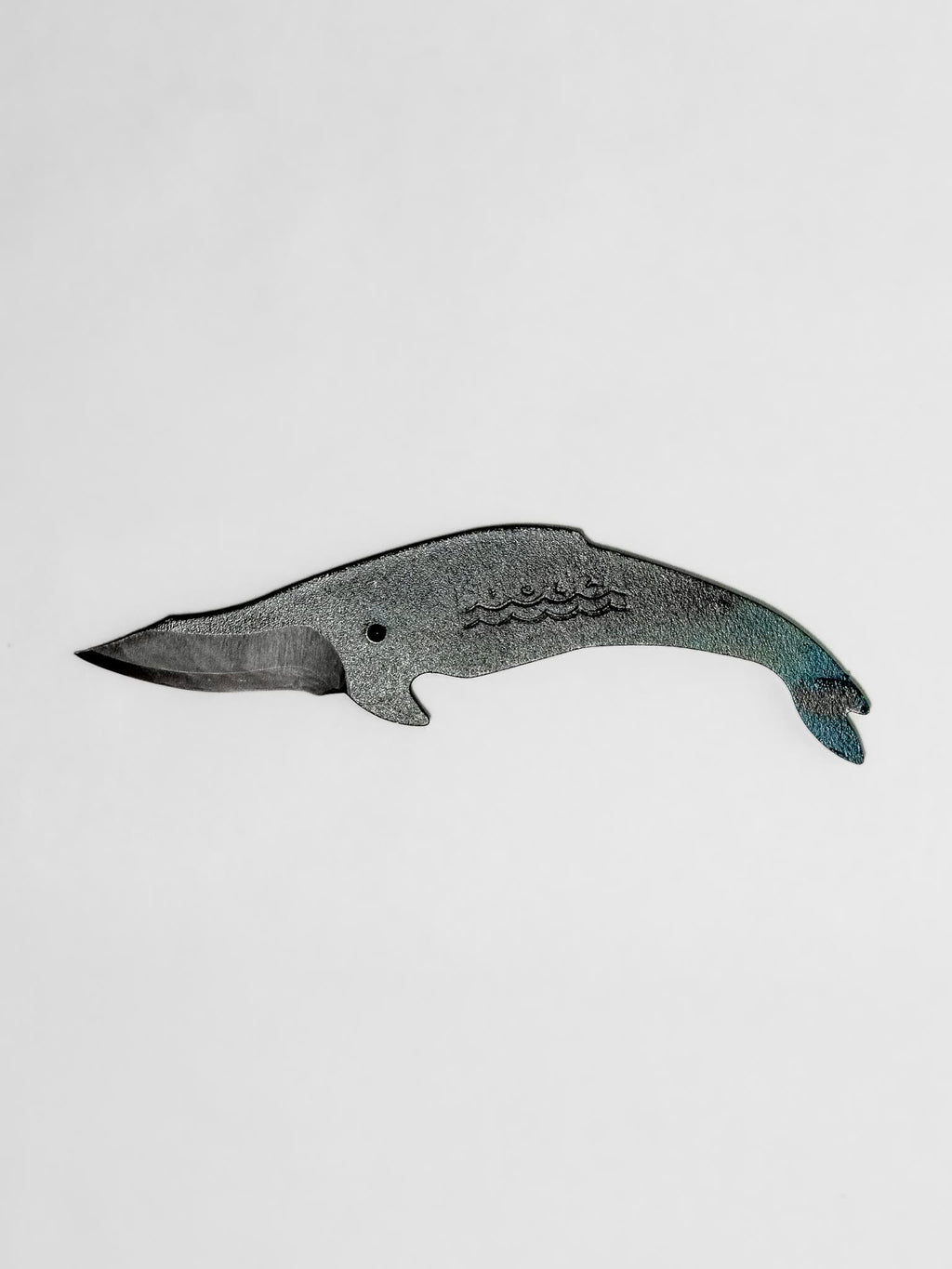 The Toru Yamashita whale knife, a Kogatana-style Japanese utility knife, on a white background.