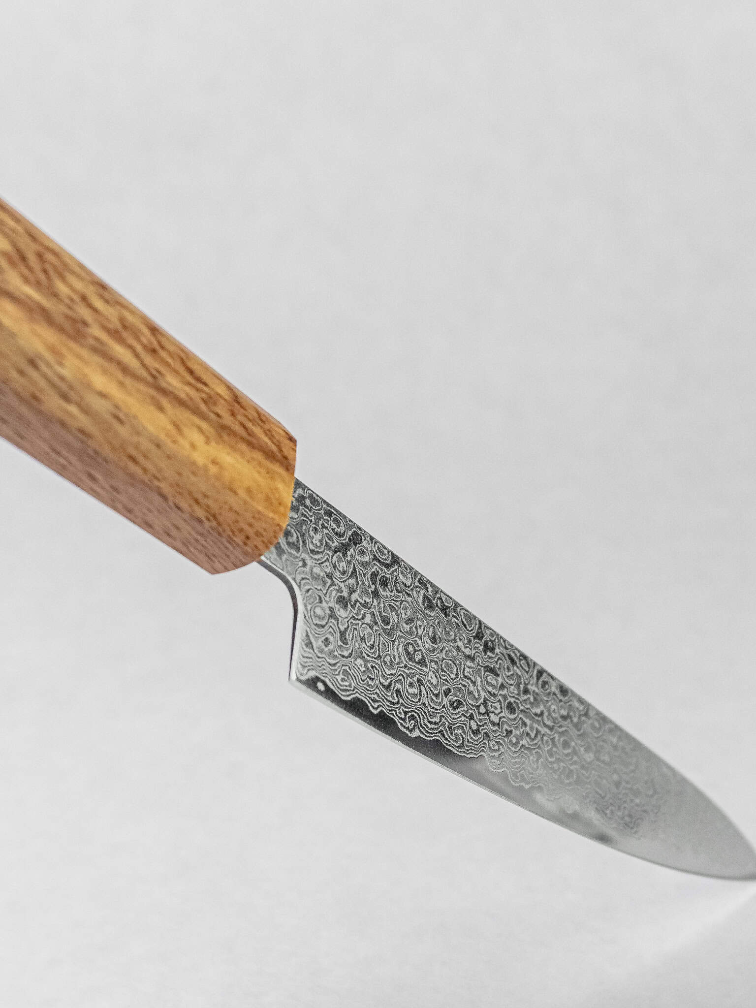 ZA-18 stainless Damascus blade detail on Tsunehisa petty knife